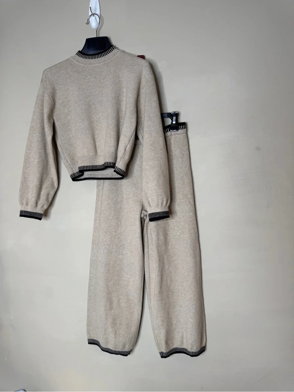 Happily Grey Kids 2-Piece Knit Sweater & Wide Leg Pants Set Girls Medium (7-8)